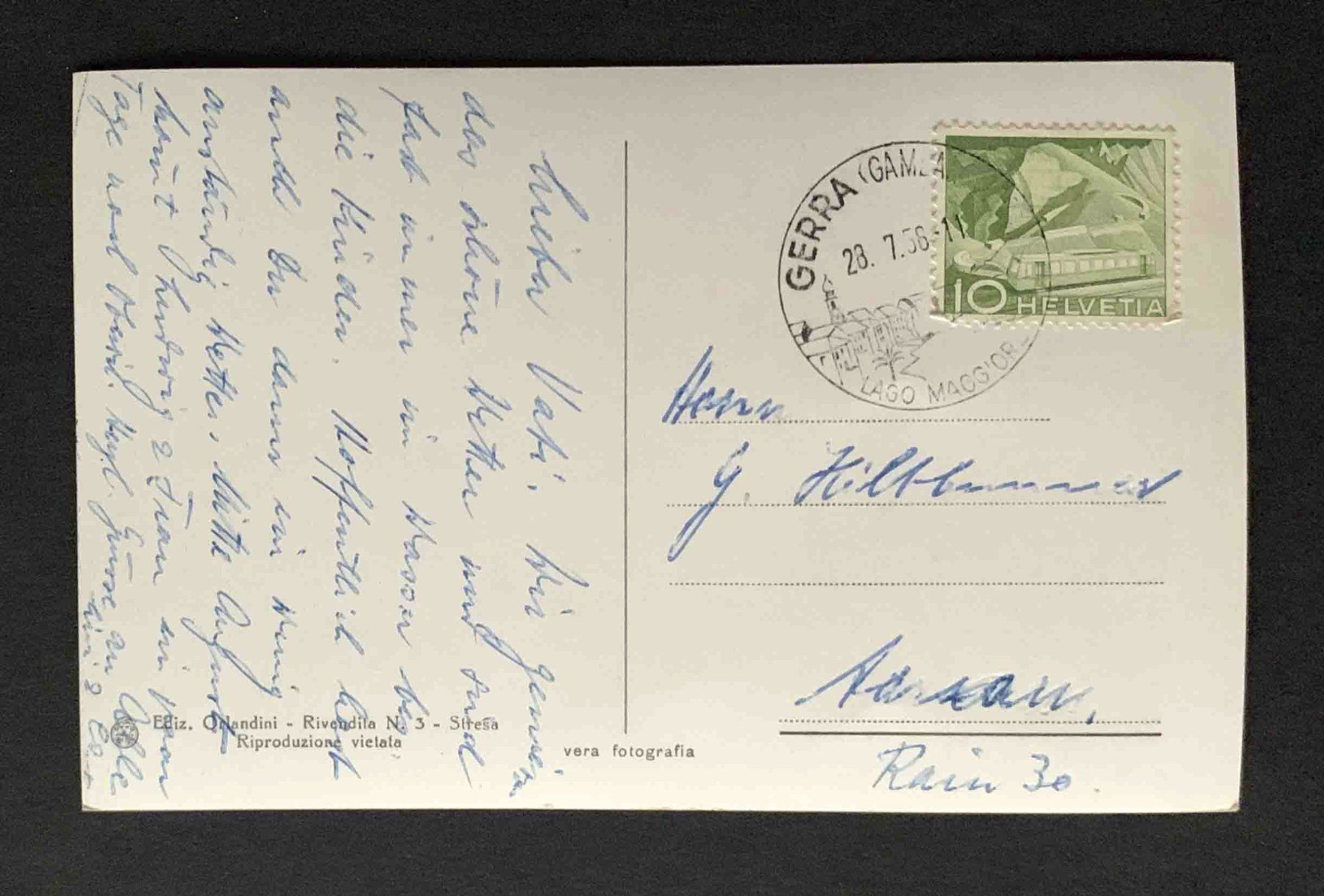 Cartoline postali: AK Lago Maggiore Isola Bella e Superiore – Usato da Goldau venduto da artelier1 1