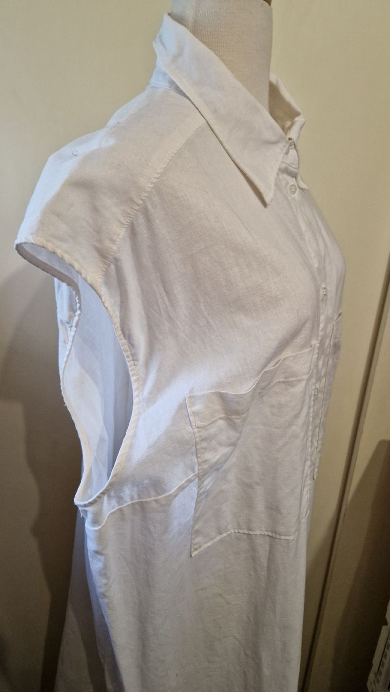 H&M Robes: Damen Kleid weiss, Gr. XL, ärmellos, Leinenoptik – Neuf (Voir description) à Oberengstringen par Sheera7 2