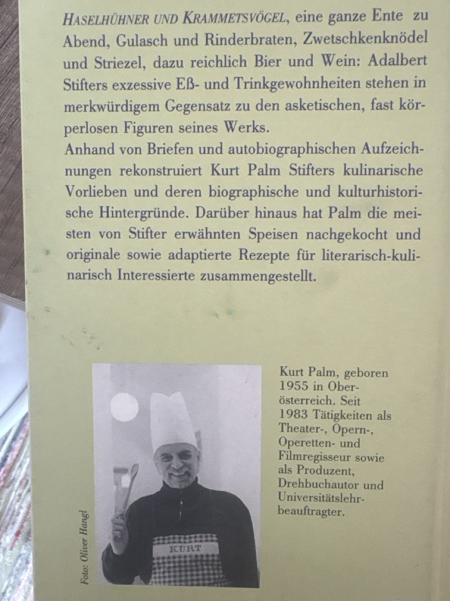 Bücher: SuppeTaubeSpargel Essen u trinken mit Adalbert Stifter – Gebraucht aus Schaffhausen von Reporter 1