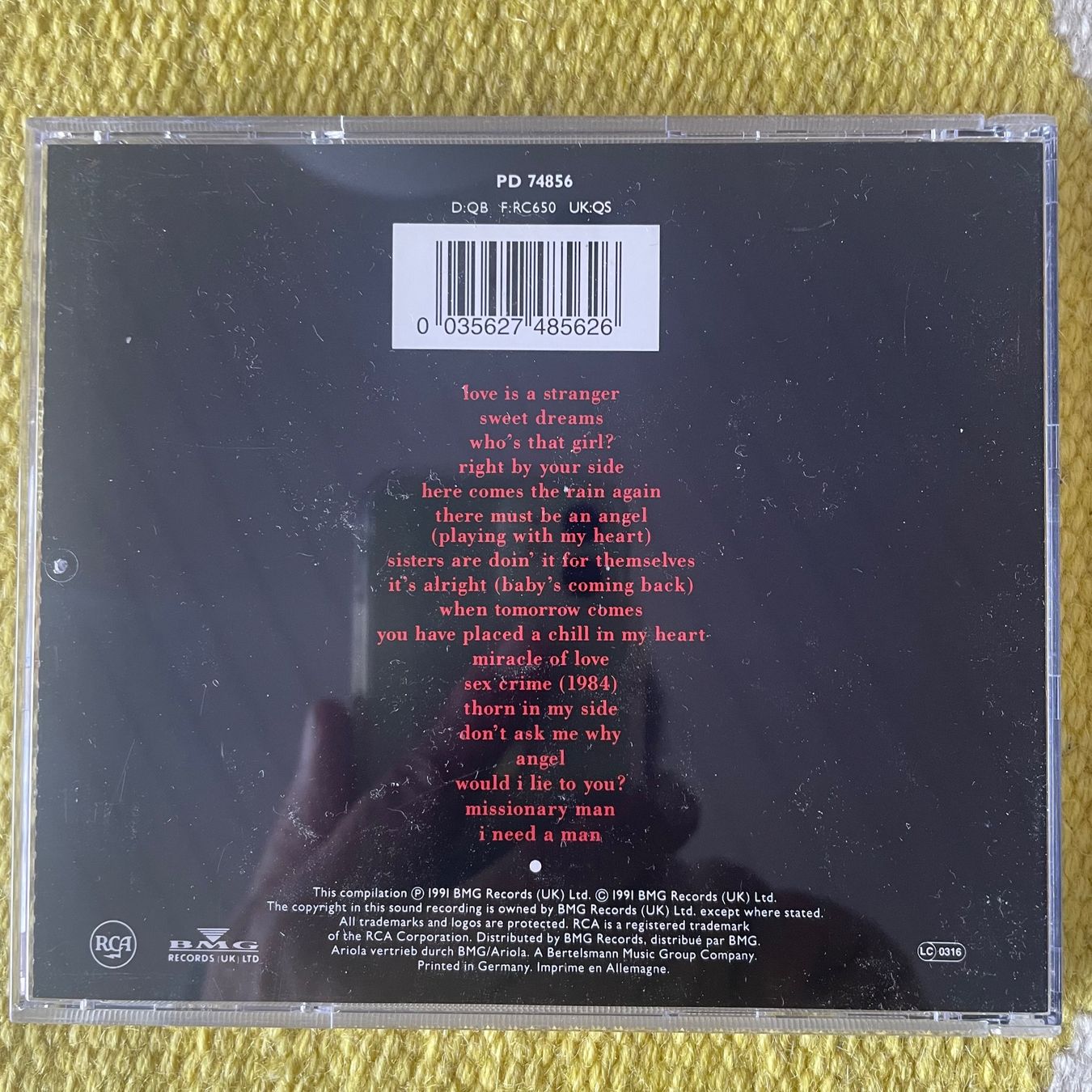 CDs: EURYTHMICS-GREATEST HITS – Gebraucht aus Rorschacherberg von CD-Roli 1