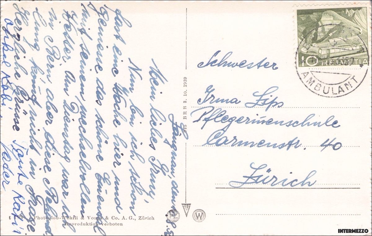 Cartoline postali: Langnau BE // 1956 Dorfpartie – Usato da Basel venduto da intermezzo12 1