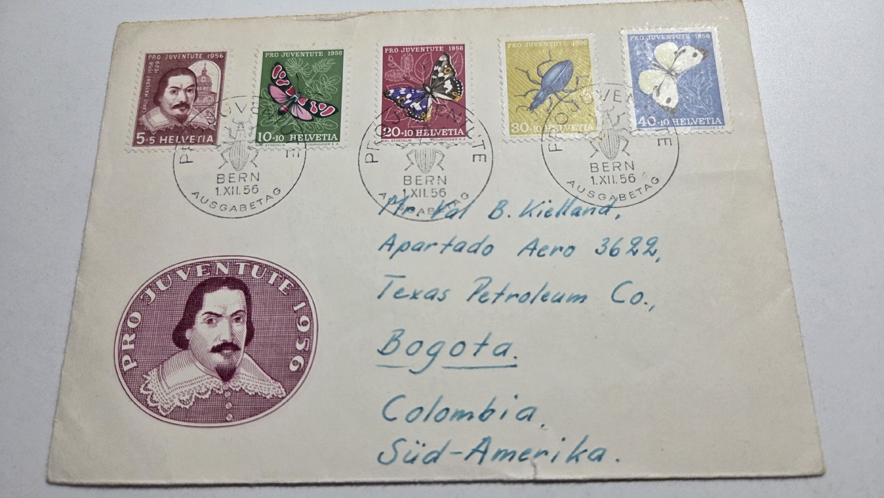 Alle Briefmarken: 1956 FDC Pro Juventute  – Gebraucht aus Arni AG von Moth68