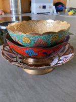 3 orientalische Vintage Messingschalen