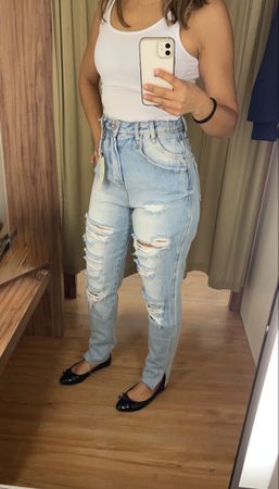 Jeans High Waist Destroyed Gr. 36 – sehr guter Zustand