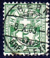 BERN 1903 ZIFFERMUSTER 5 RP SBK 65 B VOLLSTEMPEL - M258
