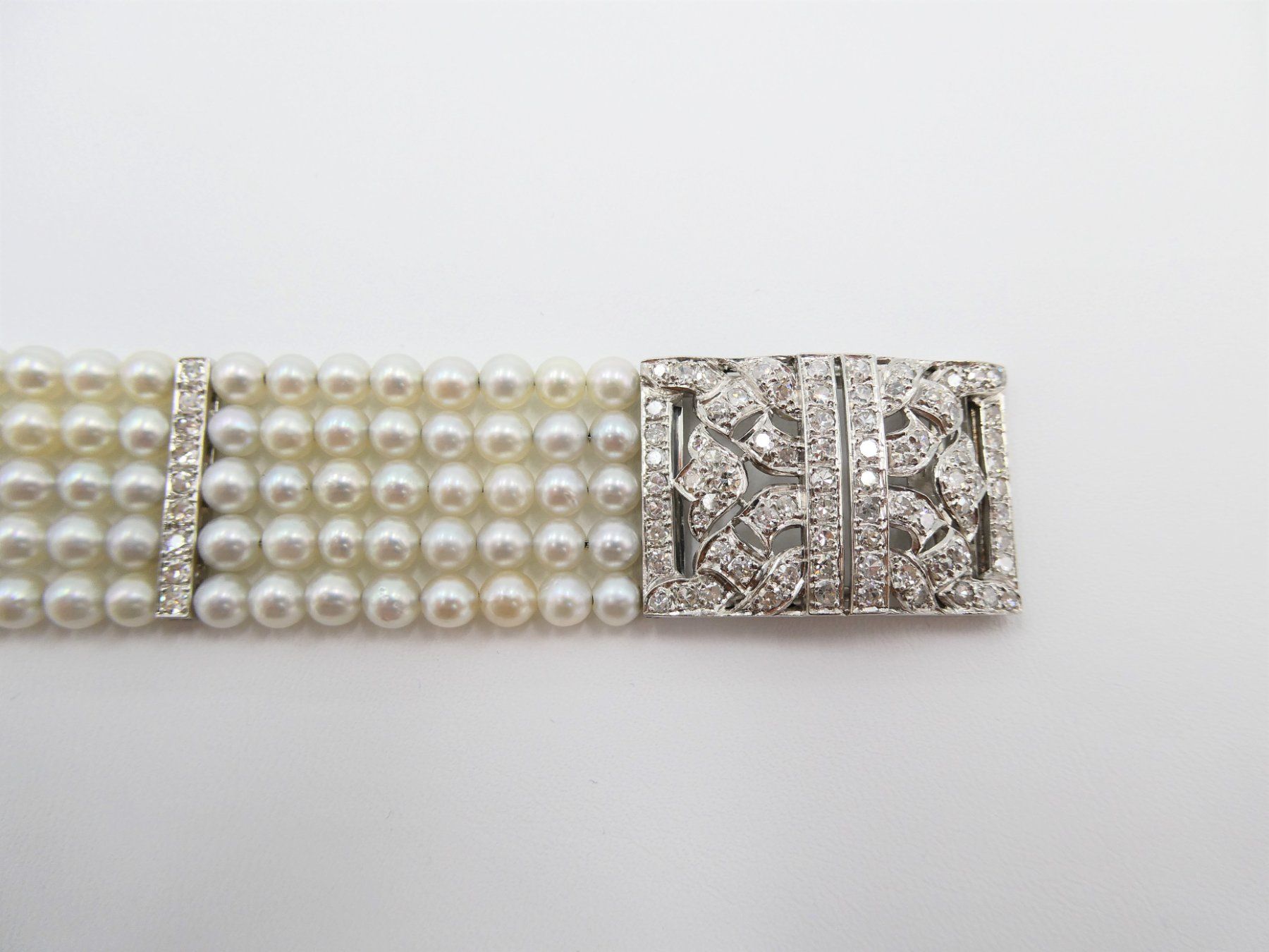 Bracciali & Braccialetti: ART DECO PERLENBRACELET MIT DIAMANTEN – Usato da Luzern venduto da EdiGem 3