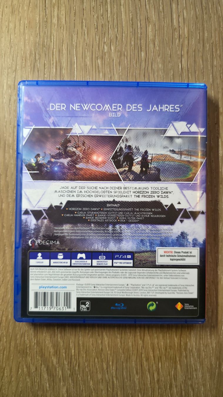 Sony Giochi: PS4, Game, PlayStation, Horizon Zero Dawn Complete Edition – Usato da Sirnach venduto da TheMrFreeman 1