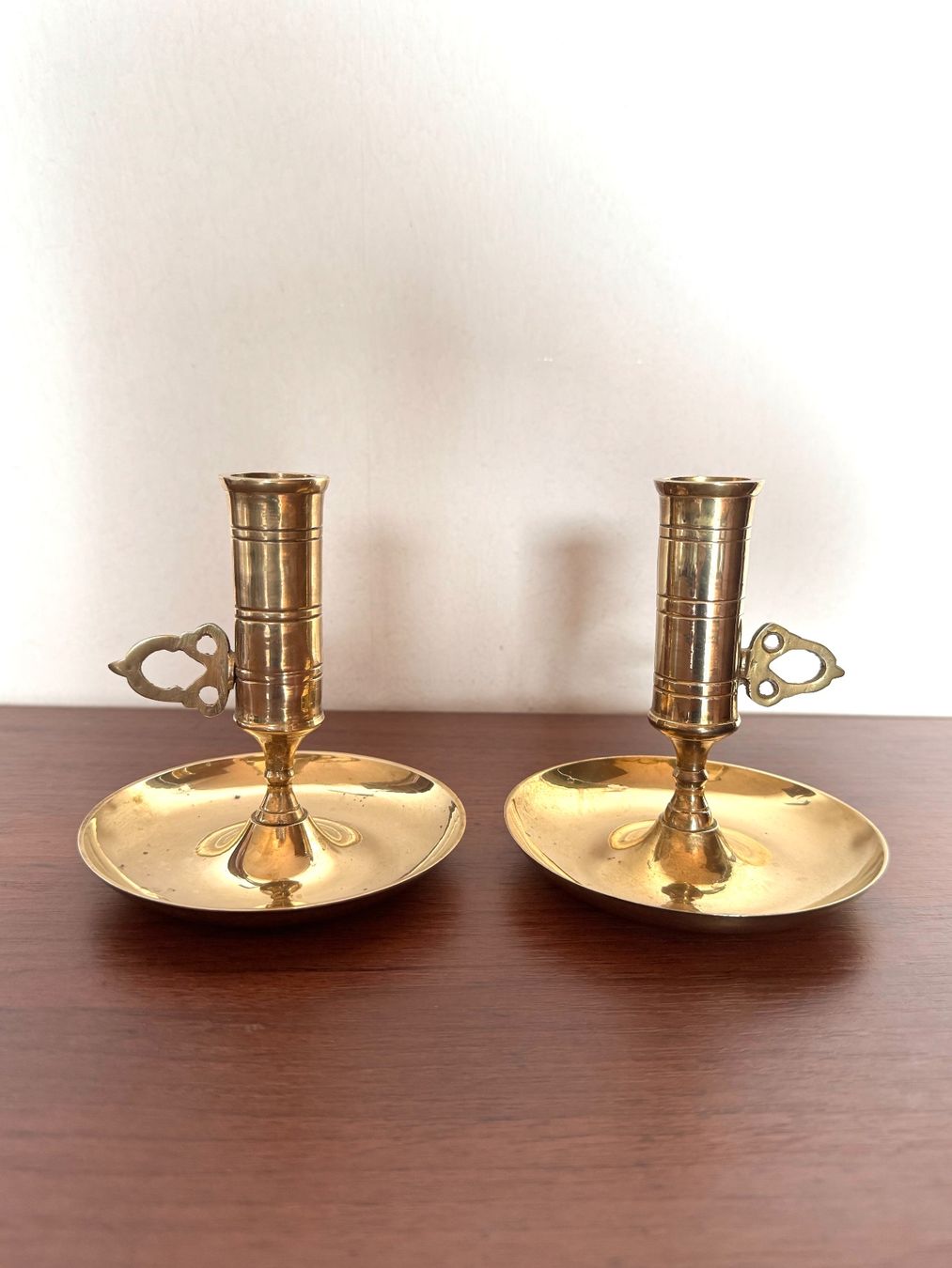 Portacandele: 2er Set verstellbarer Messing Kerzenhalter – Usato da Balsthal venduto da armenharut