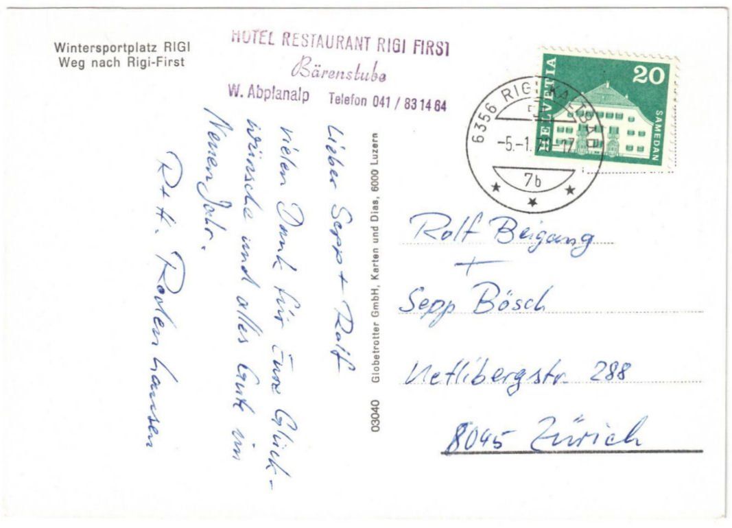 Cartoline postali: Rigi - Skilift – Usato da Binningen venduto da Mountainrider 1