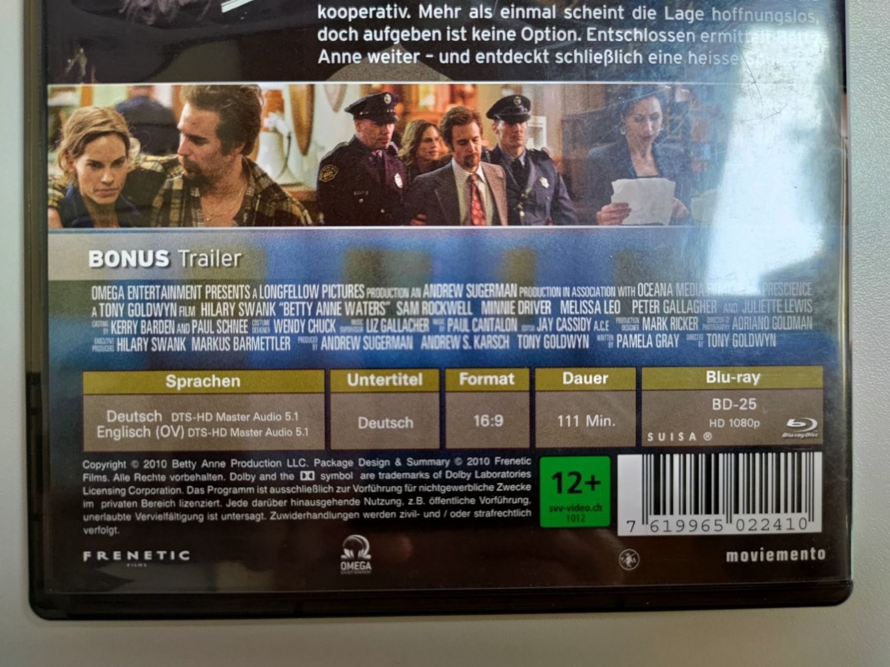 Tutti i DVDs: CONVICTION - BETTY ANNE WATERS – Usato da Liestal venduto da Kratzilla 3