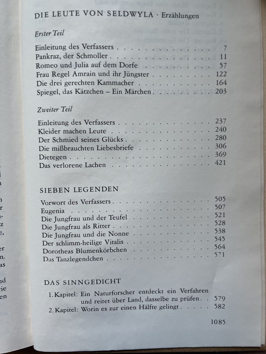Livres: Keller Werke, 2 Bände, Hardcover, 1966 – D'occasion à Pfäffikon ZH par naderkhan 3