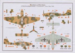 Decals zu Junkers Ju 87 B-2/R-2 "Stuka" 1/48