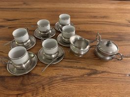 Vintage Espressoset – 95% Reinzinn & Monopoli Porzellan