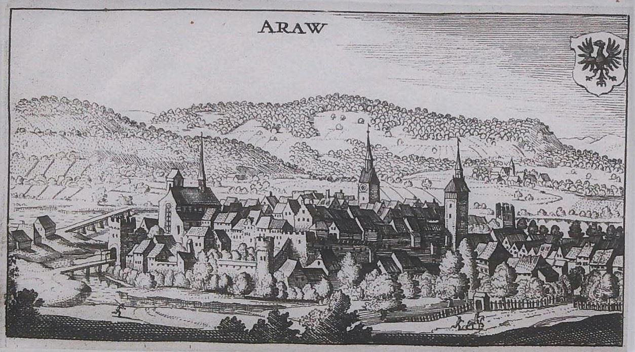 Incisioni: Aarau Kupferstich von Merian – Usato da Rafz venduto da Helvet32 1
