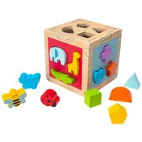 Squirrel Play Holz Sortierwürfel / Steckwürfel – Top Zustand
