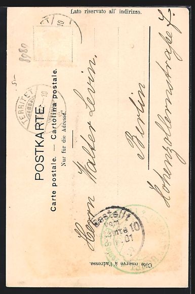 Cartoline postali: AK Territet, Grand Hotel, 1901 – Usato da Berlin venduto da bartko-reher 1