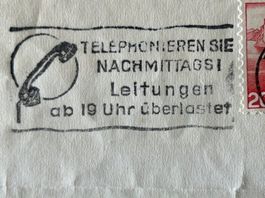 Beleg 1945💌Telefonieren Sie Nachmittags!🕹️Basel👉Griesbach
