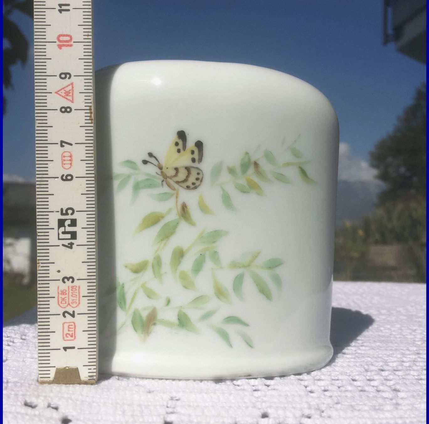Vasi & Recipienti: BLUMENVASE  HANDBEMALT  VASE  SCHMETTERLING – Usato da Subingen venduto da ArtBead 8