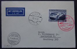 Zeppelinflug Nr. 47 b (mit FL 2.00), Kat. 450.00