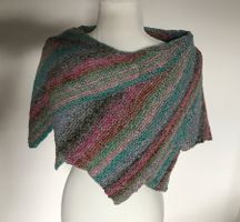 Schal mit Zacken - handgestrickt aus NORO Mirai mit Seide