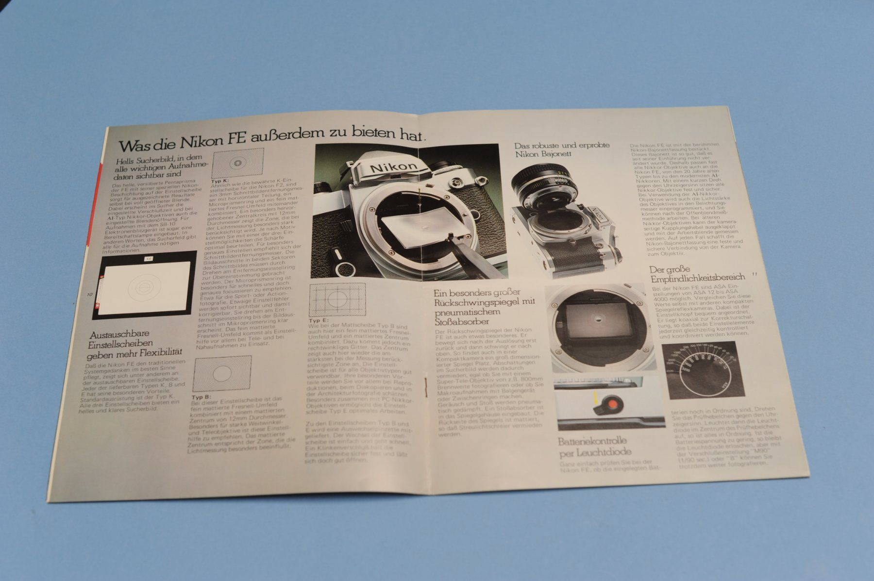 Nikon Fotocamera: NIKON FE - Prospekt - Versand kostenlos – Usato da Zürich venduto da Prathama 1