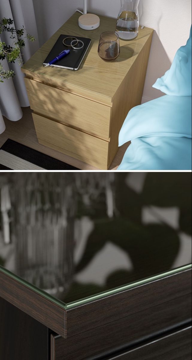 Ikea Piatti di portata: Glasplatte MALM transparent grau,  40x48 cm – Usato da Dagmersellen venduto da sim_zqh8 1