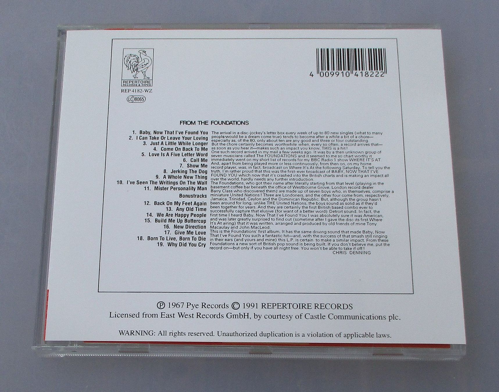 CD: THE FOUNDATIONS - From The Foundations + Bonustracks – Usato da Wattwil venduto da Muriel11 1