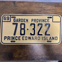 🇨🇦 1969 Vintage Autonummer - Prince Edward Island 78-322 -