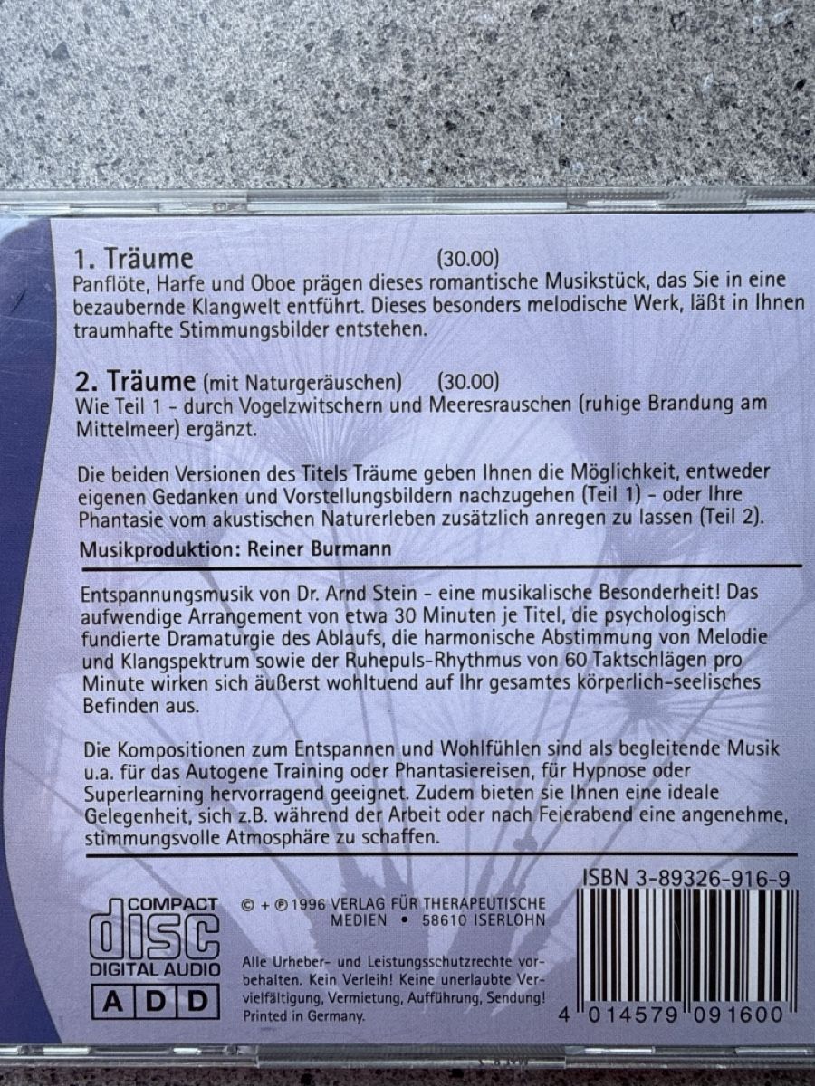 CDs: Träumen  – D'occasion à Burglauenen par TheAngel 1