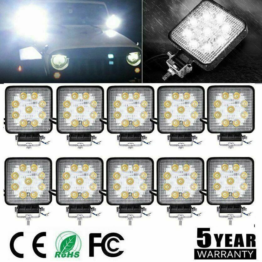 Tutti i ricambio: +10 x 27w LED Arbeitsscheinwerfer – Nuovo e nell'imballaggio originale da Amriswil venduto da JaJa-Express