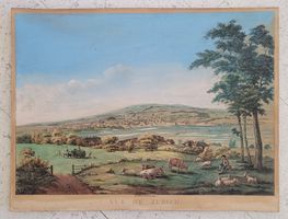 ZÜRICH, ENGE: GROSSE ORIGINAL RADIERUNG 1804