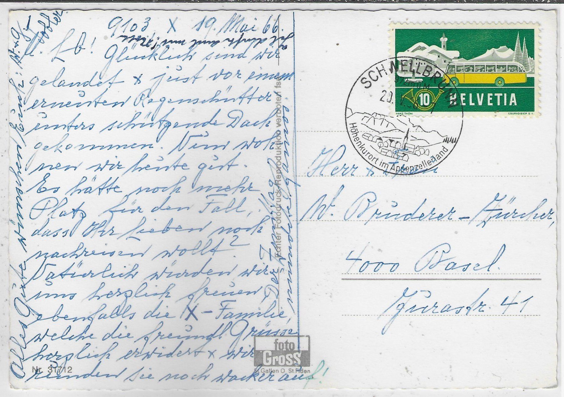 Cartoline postali: Schwellbrunn - Generalansicht – Usato da Ettingen venduto da Kartenplanet 1