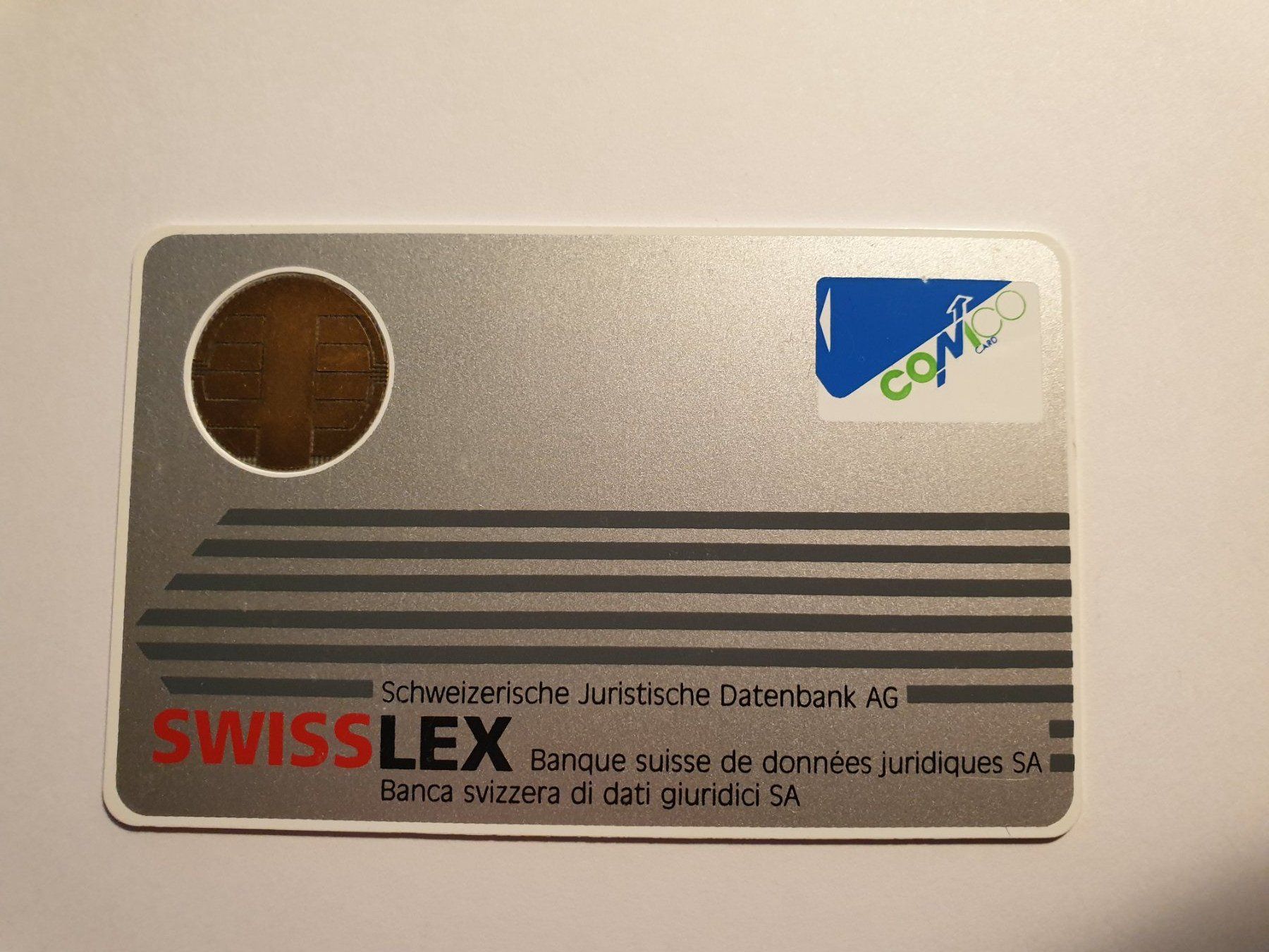Schede telefoniche: Comco Swiss Lex – Usato da Rain venduto da chesz