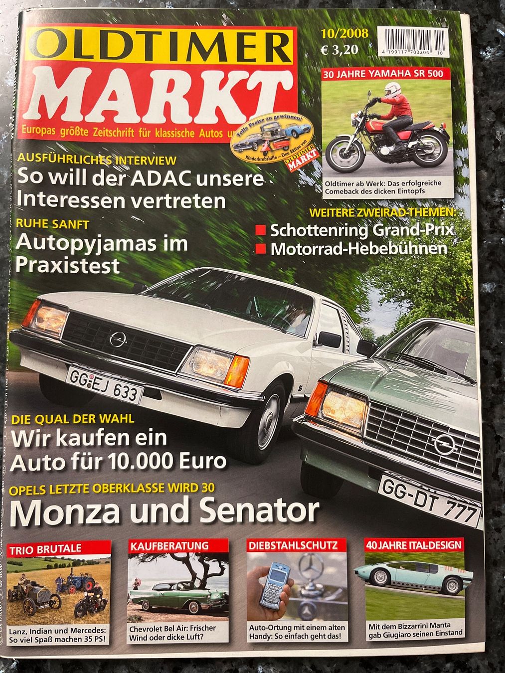 Zeitschriften & Magazine: Oldtimer Markt Zeitschrift 10/2008 Opel Monza Senator – Gebraucht aus Goldach von SSRConzept