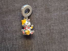 Silber Charm chinesische Katze +Garantie