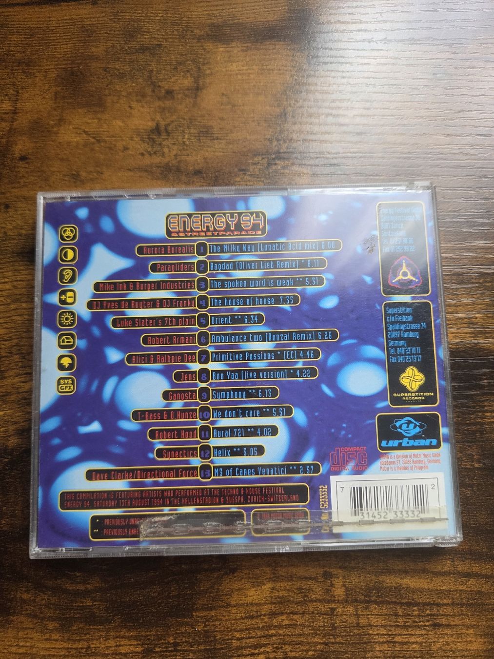 CDs: Energy 94 Streetparade The Disc CD compilation 1994 – Gebraucht aus Winterthur von Maricels_Boutique 3