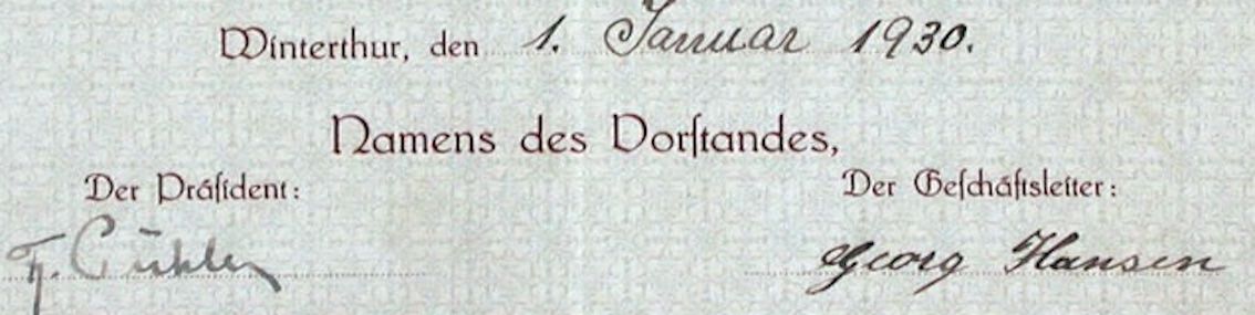 Documenti: Genossenschaftsschreinerei Winterthur - 1930 – Usato da Solothurn venduto da Sgasche 1