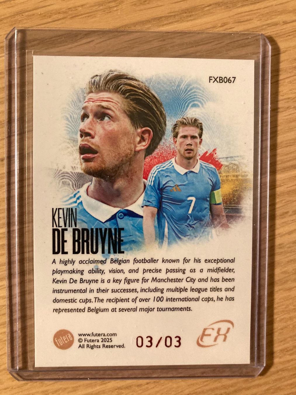 Carte collezionabili: Futera FX 2025 - Kevin de Bruyne /3 – Usato da La Tour-de-Peilz venduto da Tyalos_Cards 1