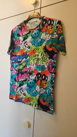 T-shirt graffiti uomo tg.M/L cotone