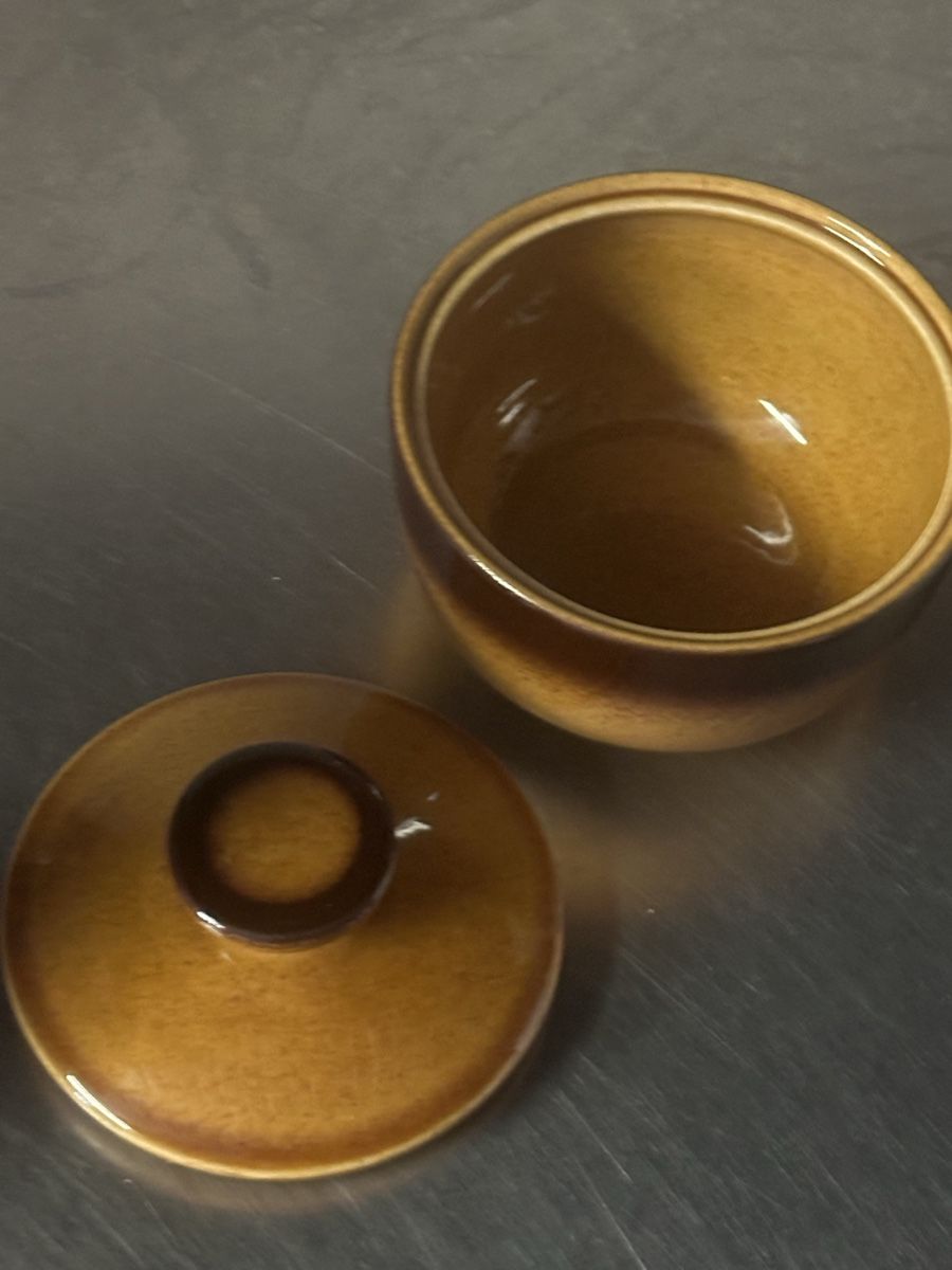 Rössler Zuccheriere: Original Rössler Design Zuckerdose Braun – Usato da Deitingen venduto da Himhip 2