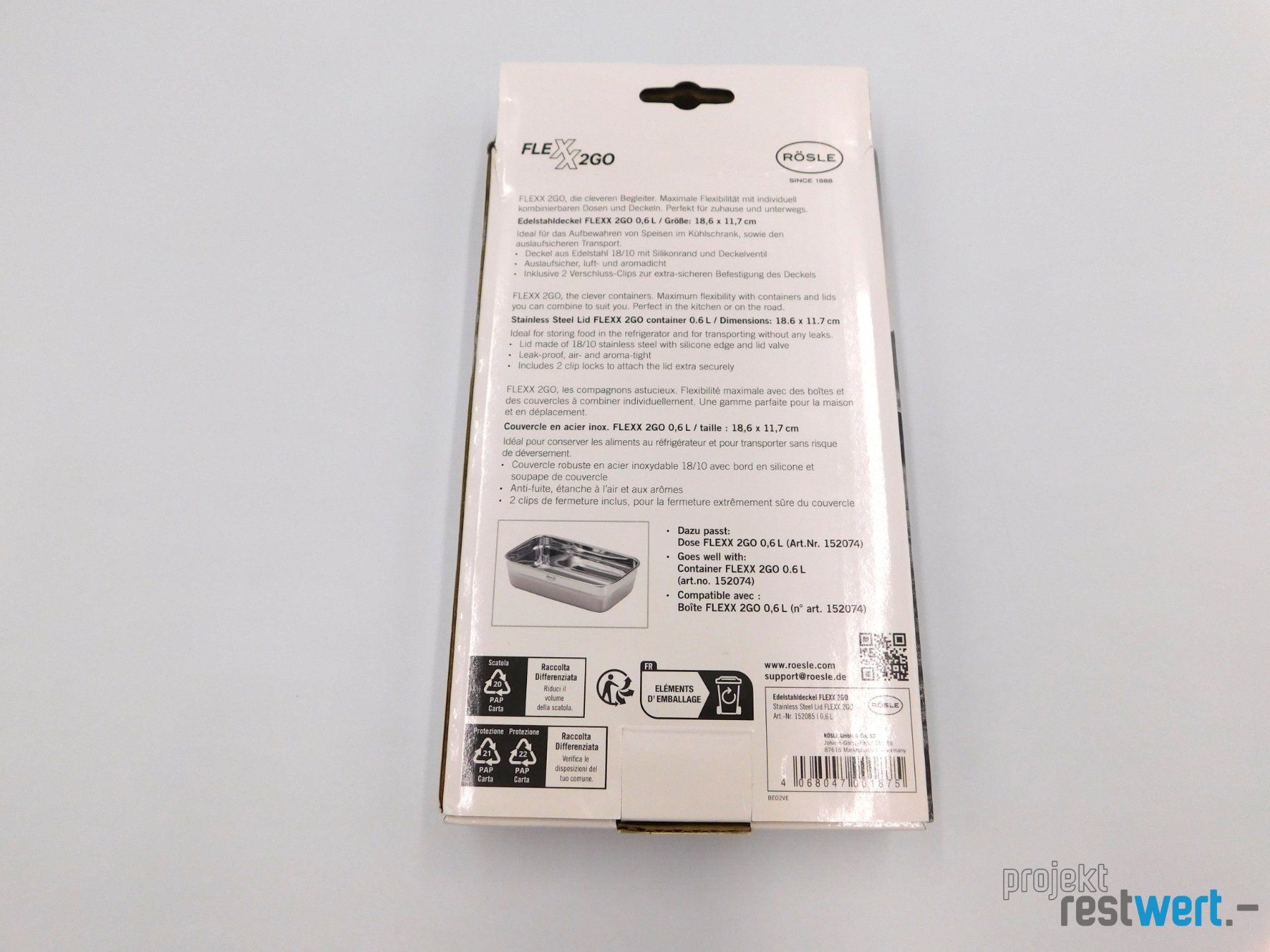 Rösle Appareils de cuisine: Edelstahldeckel Flexx 2GO von RÖSLE – Neuf (Voir description) à Bülach par restwert_buelach 3