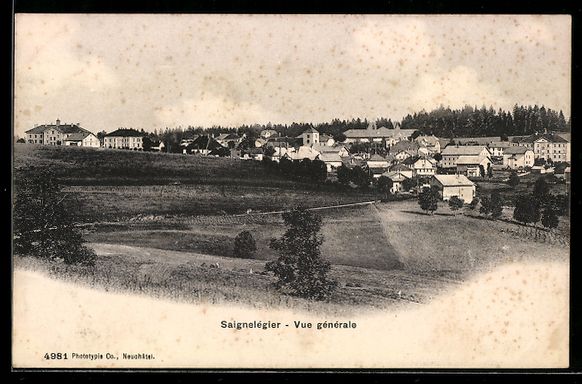 Cartoline postali: AK Saignelégier, Vue générale – Usato da Berlin venduto da bartko-reher