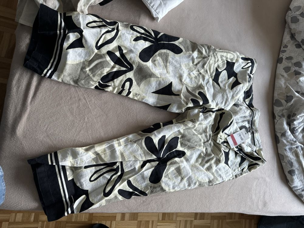 Herren Leinenhose Sommer - Leichte Baggy Hose Mit Tunnelzug