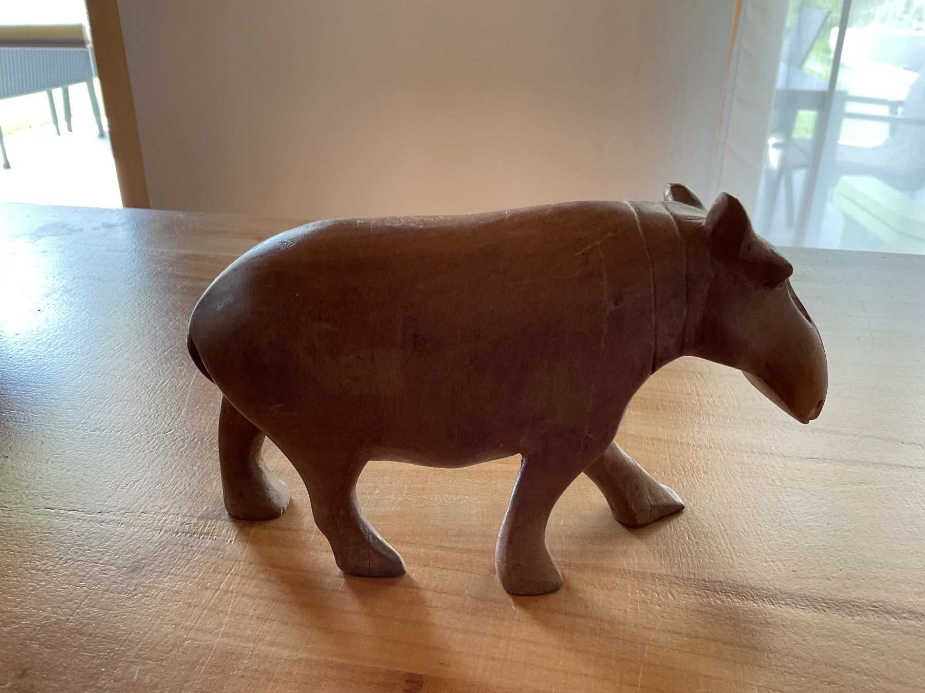 Statuette: Figur aus Holz / Flusspferd – Usato da Rümlang venduto da euqinom16