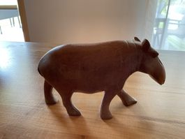 Figur aus Holz / Flusspferd