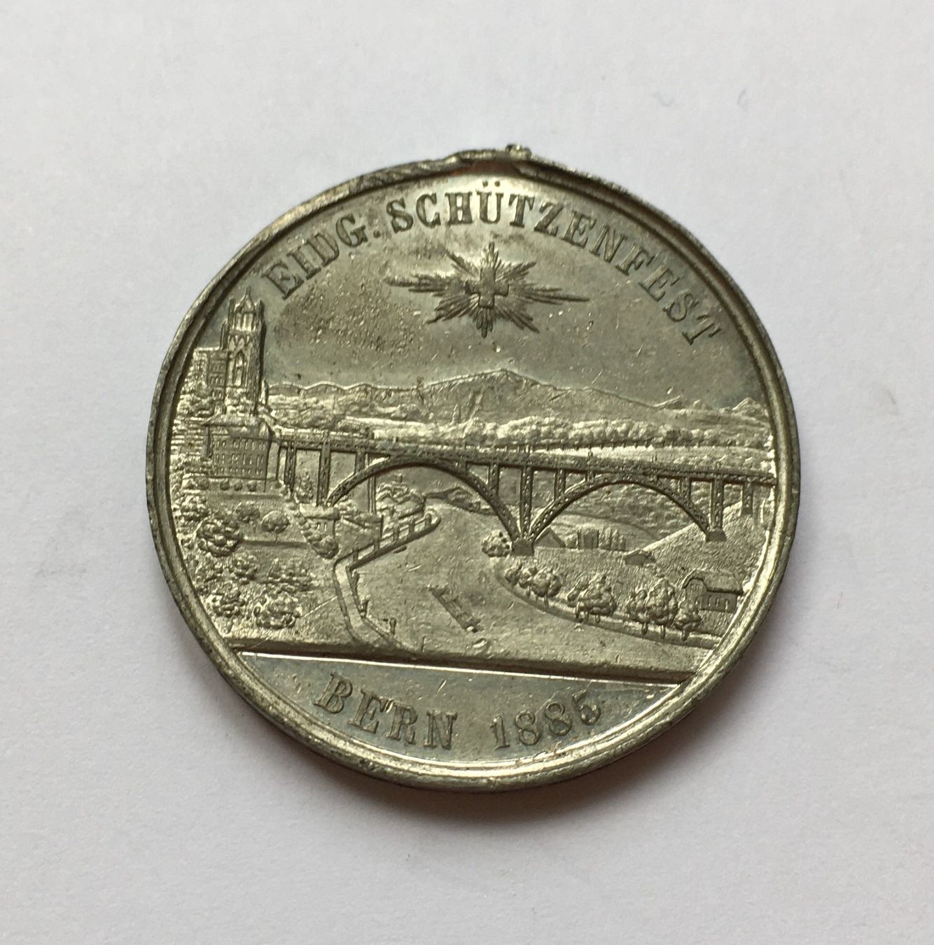 Medaglie: 1885 Schützenmedaille Bern – Usato da Kirchberg SG venduto da Helveticus00 1