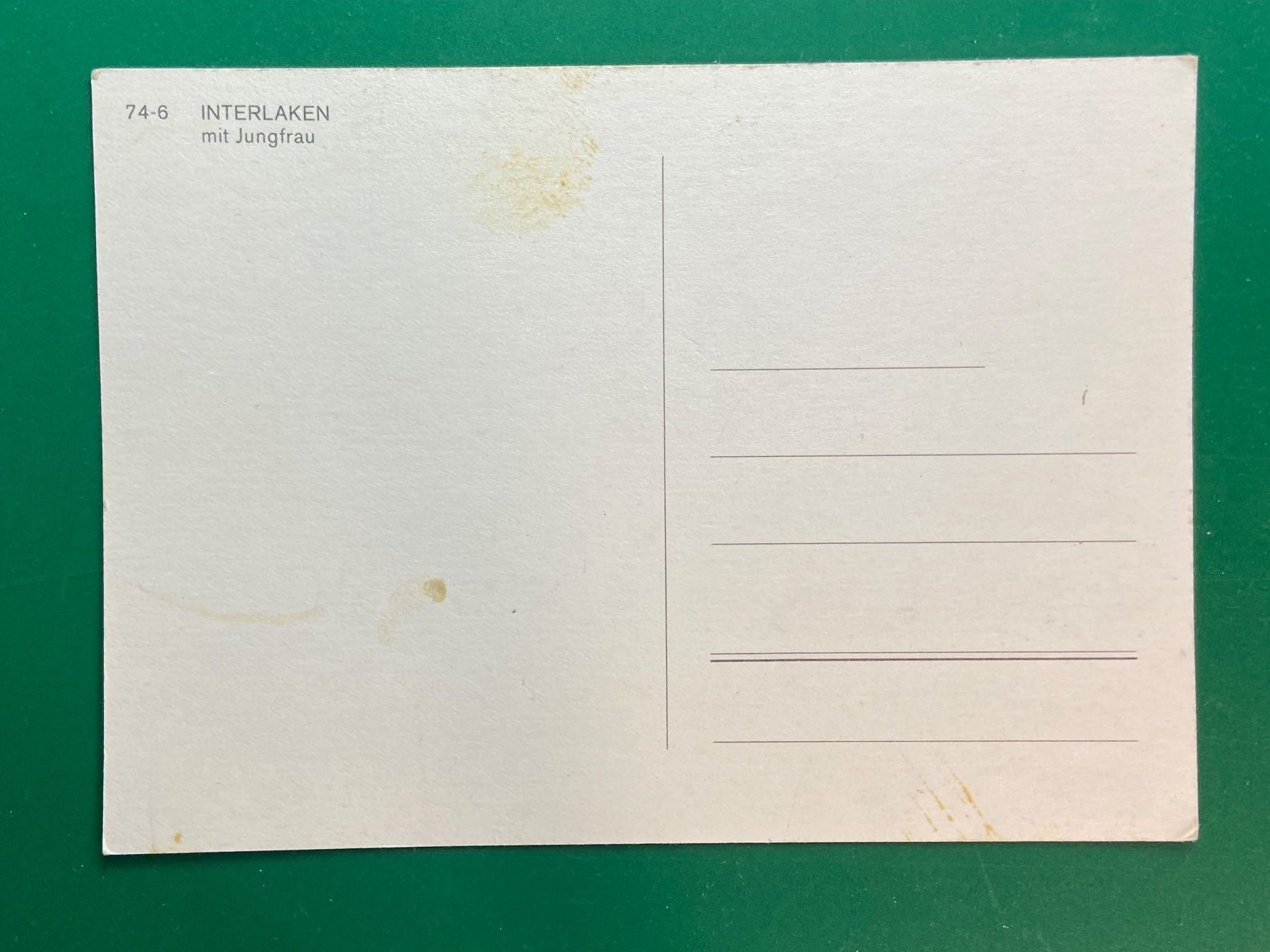 Cartoline postali: Interlaken mit Jungfrau – Usato da Steg VS venduto da danwer74 1