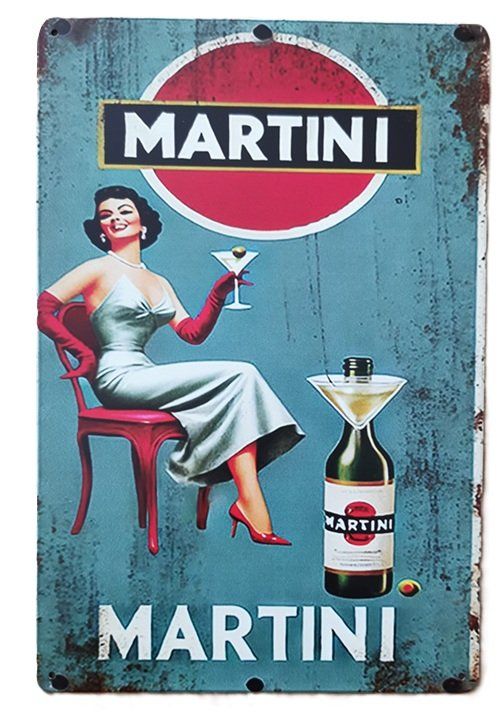 Martini Insegne: MARTINI -   Blechschild  (neu, OVP) – Nuovo e nell'imballaggio originale da Wilen b. Wollerau venduto da morethanmusic