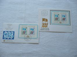 UN GE 1975 2 FDC Jubiläums-Block 30 Jahre UNO SBK 52