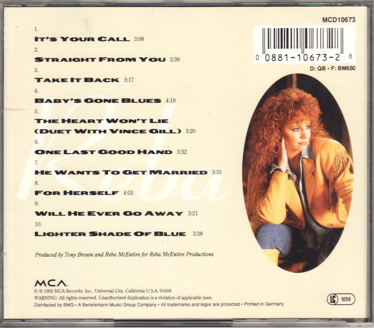 CD: Reba – It's Your Call – Nuovo (secondo la descrizione) da Boussens venduto da catfood01 1